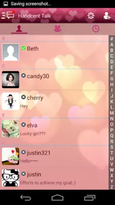 Handcent SMS Skin(Valentine android App screenshot 1