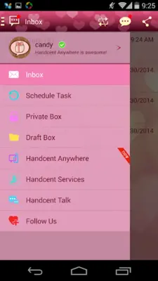 Handcent SMS Skin(Valentine android App screenshot 6